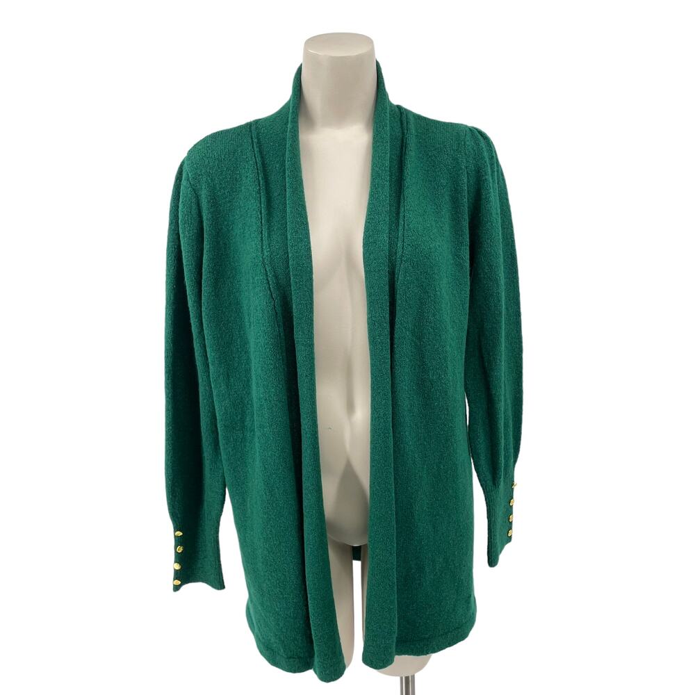 NWT Adrienne Vittadini Green‎ Knit Cardigan Sweater Medium Cottagecore Chic